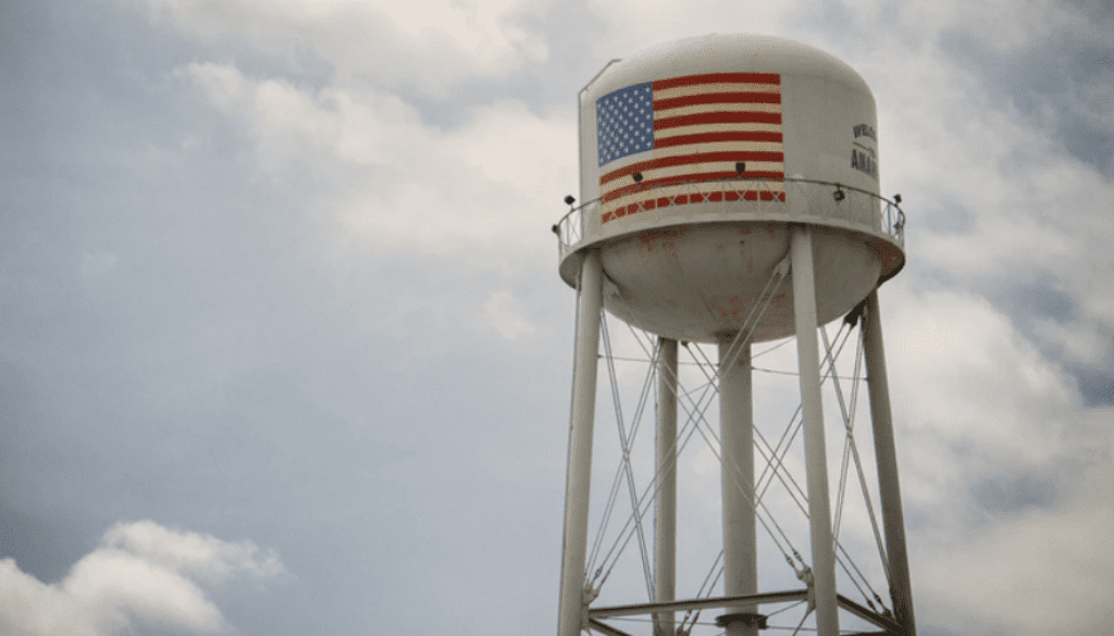 water-tower-american-flag